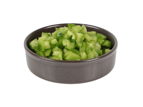 Mynd Paprika græn teningar 10mm KG