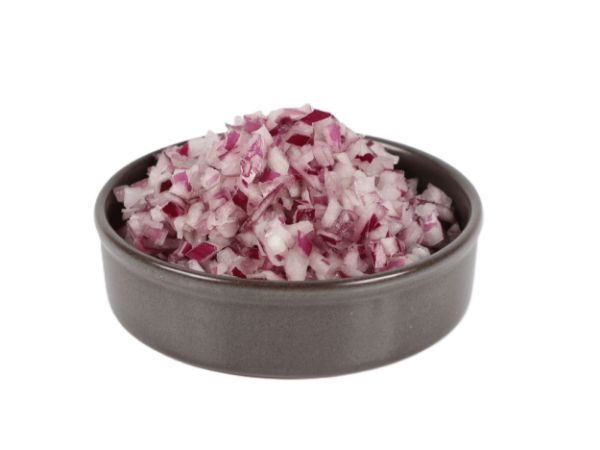 Mynd Rauðlaukur teningar 5mm (saxaður) KG